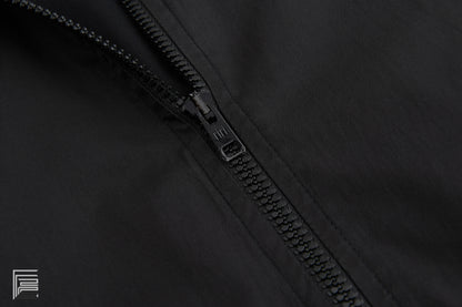 2004 Plastic-Bonded Poplin Bondage Bomber Jacket with Straps