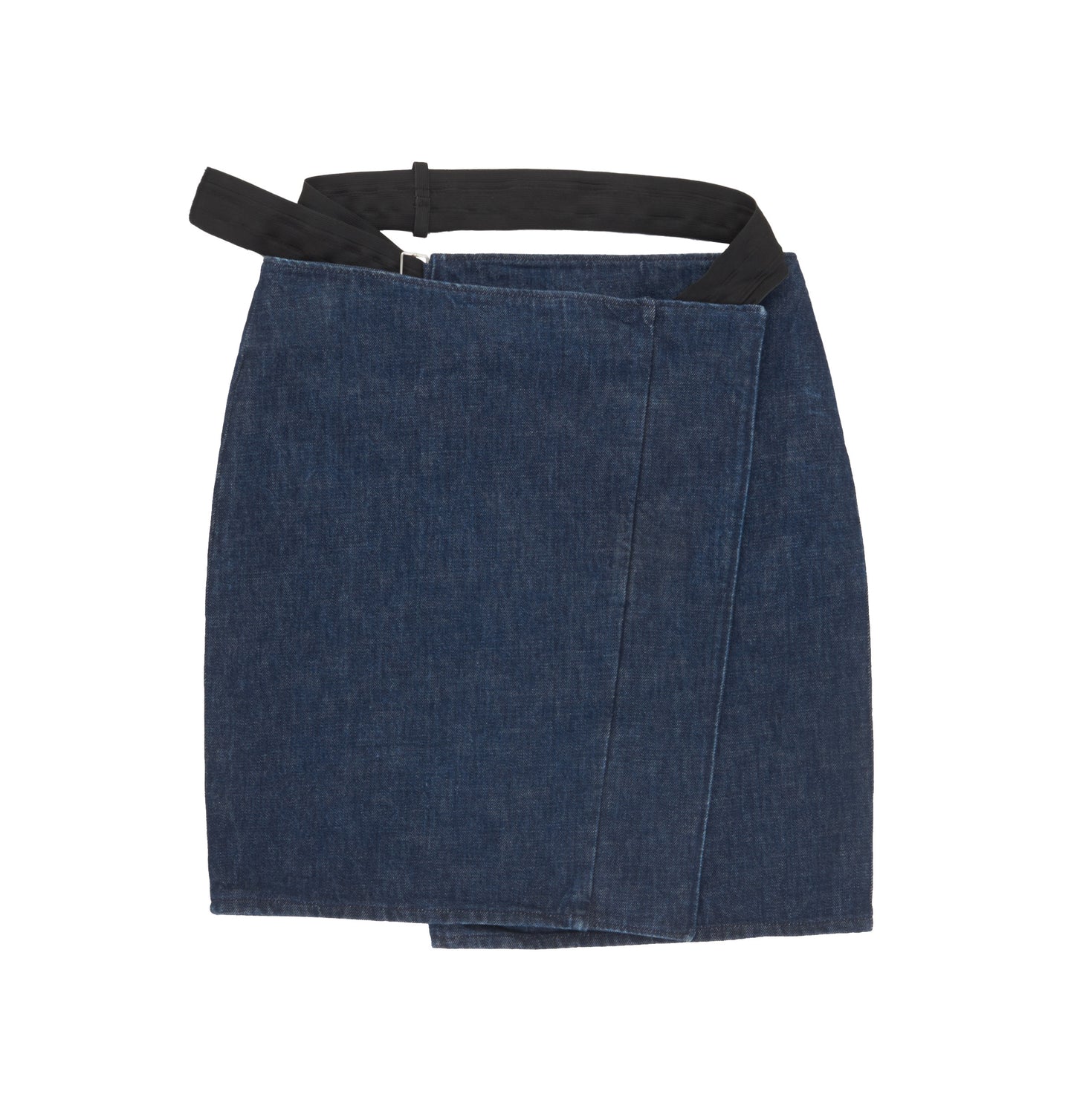 2003 Raw Denim Asymmetric Skirt with Bondage Strap