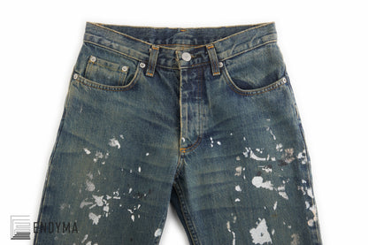 1998 Vintage Sanded Broken Denim Painter Jeans (Medium Wash, Size 26)