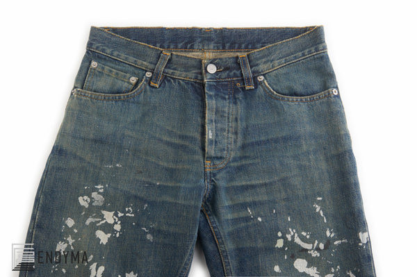 1998 Vintage Sanded Denim Painter Jeans (Medium Wash, Size 28)