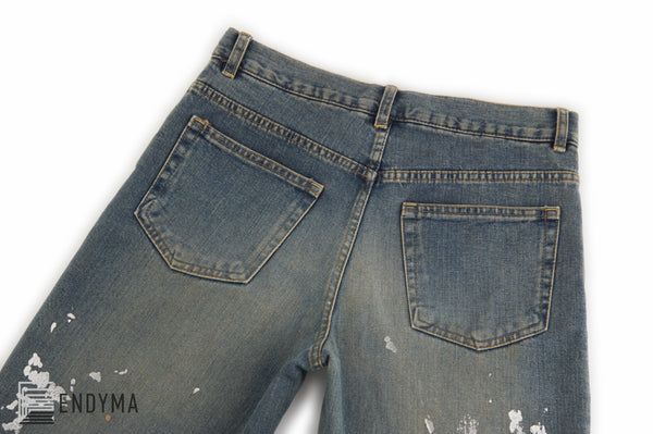 1998 Vintage Sanded Denim Painter Jeans (Light Stained Wash, Size 32)