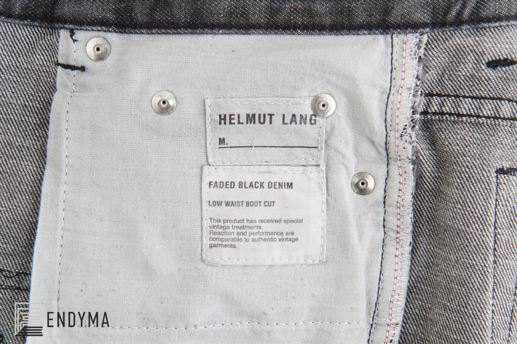 Helmut Lang Black Stretch Boot Cut Jeans