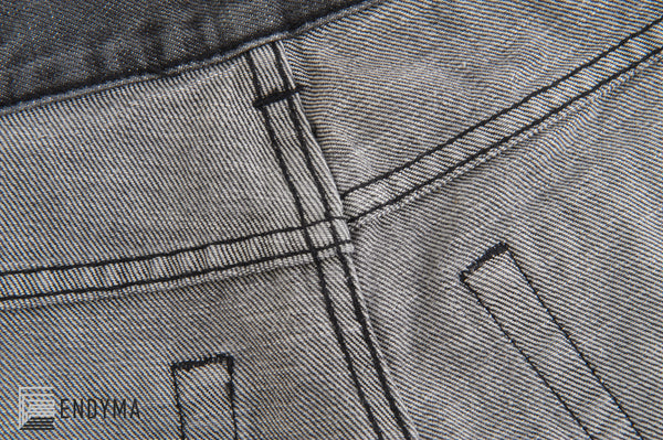 2004 Faded Black Denim Low Waist Boot Cut 7 Pocket Jeans