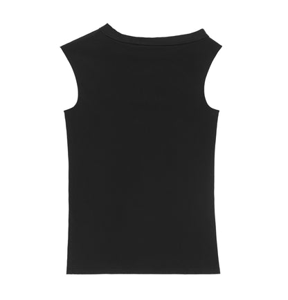 1998 Sleeveless Top with Asymmetric Neckline