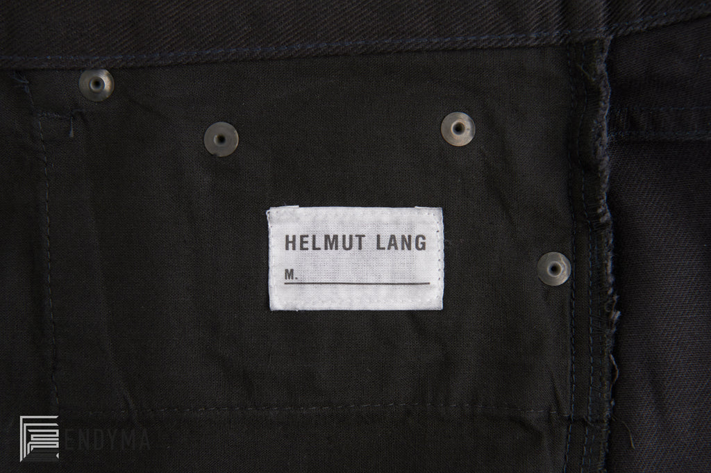 Helmut Lang 2002 Heavy Overdyed Denim Laced Boot Cut Jeans – ENDYMA