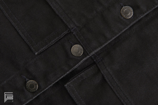 2002 Heavy Overdyed Denim Deconstructed Jacket with Extended Pockets