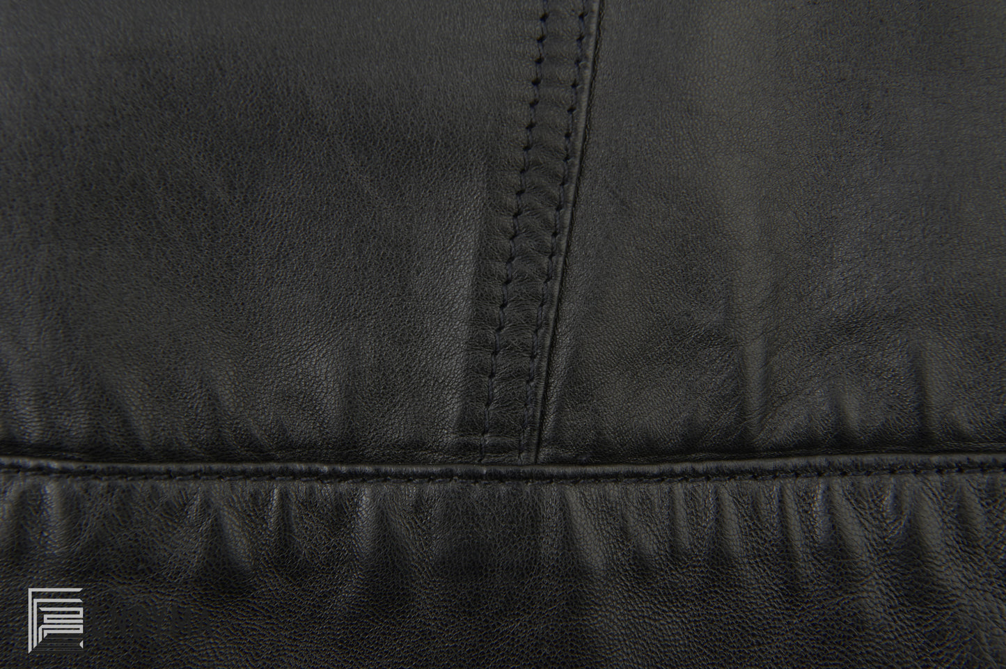 1997 Calf Leather Simple 2 Pocket Jacket with Waist Panel