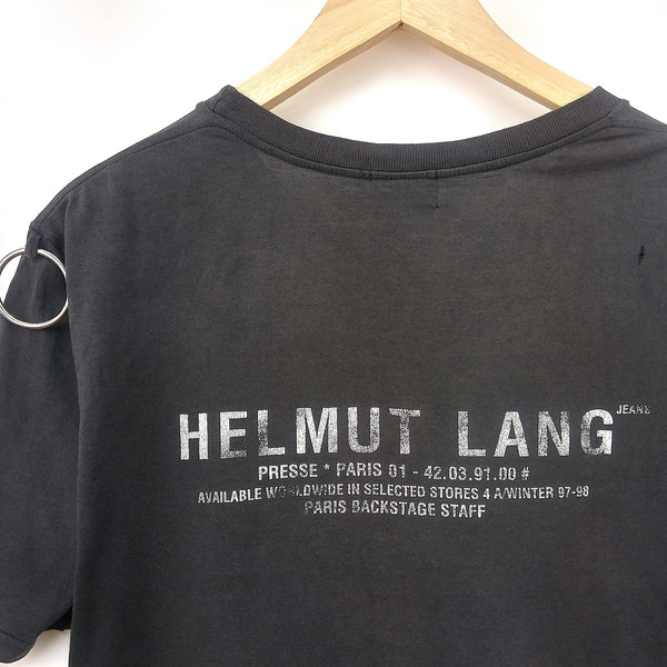 1997 Distressed Backstage T-shirt with Silver Metal Loop Detail