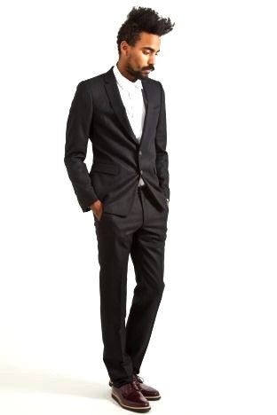 2012 Virgin Wool Kean Blazer Jacket in Anthracite