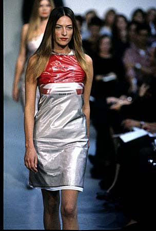 1995 Fine Nylon Dress with Transparent Panel