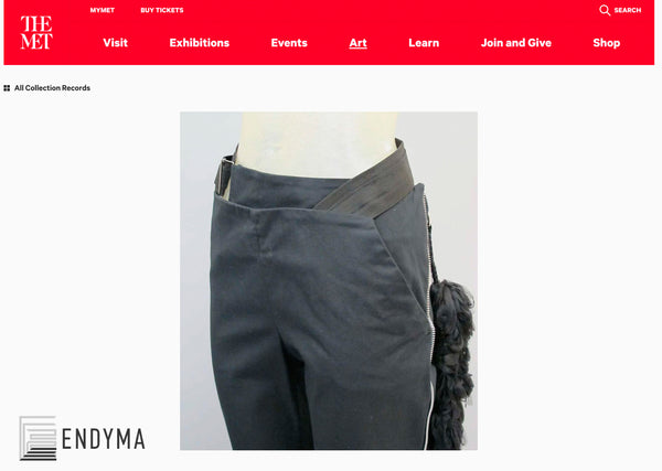 2003 Raw Denim Asymmetric Skirt with Bondage Strap