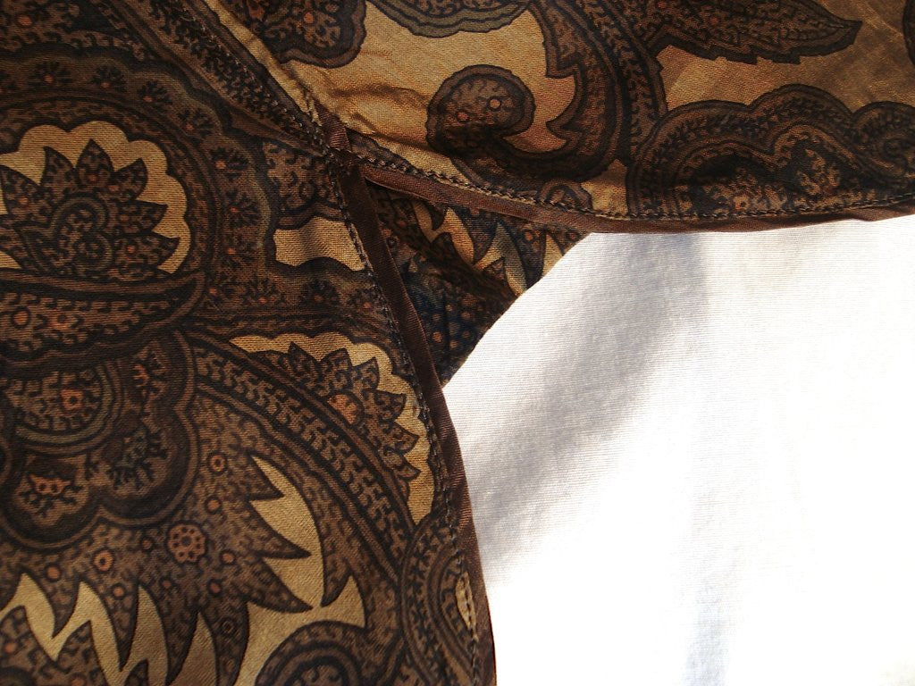 2008 Silk 'Cigar Paisley' Shirt in Gold/Burnt Orange