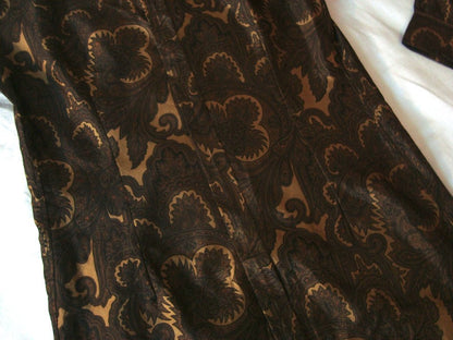 2008 Silk 'Cigar Paisley' Shirt in Gold/Burnt Orange