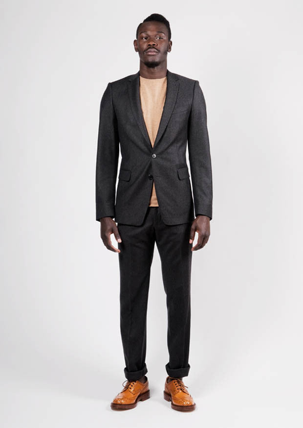 2012 Virgin Wool Kean Tailored Trousers in Anthracite