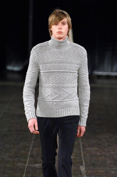 2006 Heavy Virgin Wool Futuristic Aran Sweater