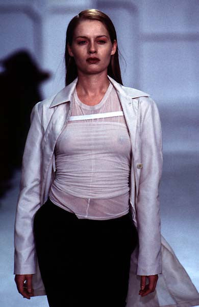 1997 Structured Calf Leather Simple Jacket