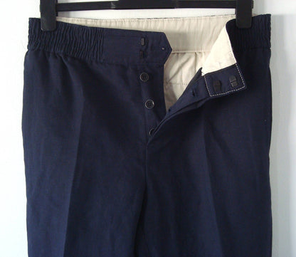 2012 Gabardine Drop-Crotch Trousers with Ruched Waist